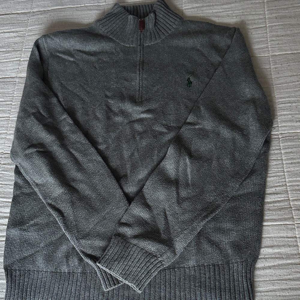 Polo Ralph Lauren men’s Gray Half-Zip Sweater